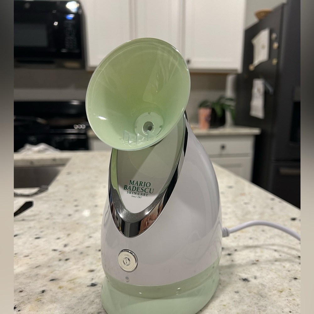 Mario Badescu Steamer with White and Light Green Finish